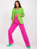 Jasnozielona marynarka damska bez zapięcia Adela