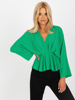 Hurt Zielona bluzka one size z szerokimi rękawami Raquela