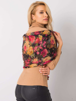 Czarna chusta w kwiatowy wzór