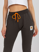 Hurtownia Khaki damskie spodnie dresowe ze ściągaczami