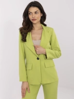 Hurt Limonkowa damska marynarka o dopasowanym kroju