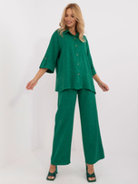 Hurt Zielony dwuczęściowy komplet letni z rękawem 3/4