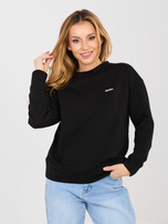 Czarna damska bluza oversize bez kaptura 