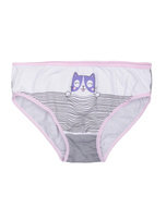 Biało-różowe majtki dziewczęce z nadrukiem