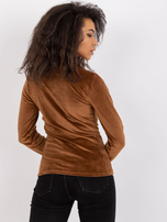 Brązowa damska bluzka z weluru Kigali