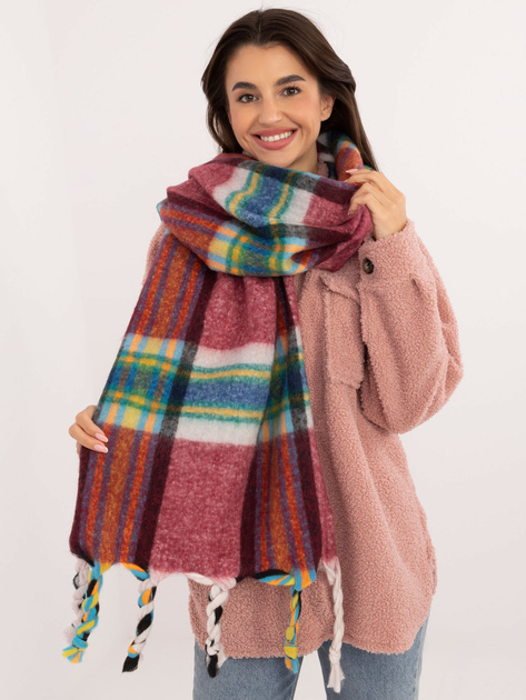 Hurtownia online Bordowy zimowy szal damski