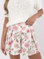 Hurt Cream Women's Skirt-Shorts with Pleats
