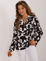 Hurt Czarna luźna bluzka z nadrukiem SUBLEVEL