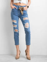 Damenjeans mit Löchern blau.