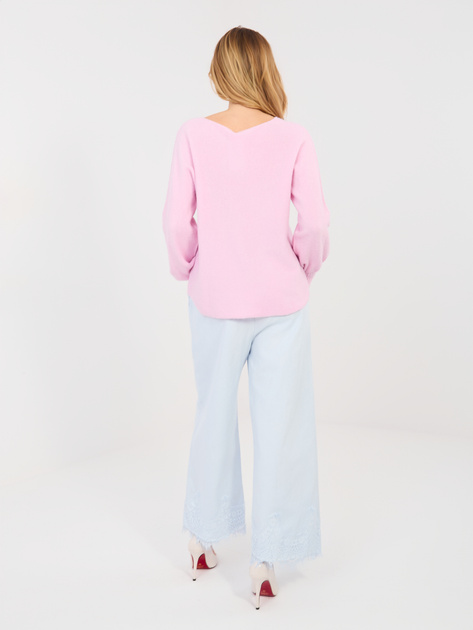 Jasnoniebieskie damskie jeansy z kieszeniami RUE PARIS