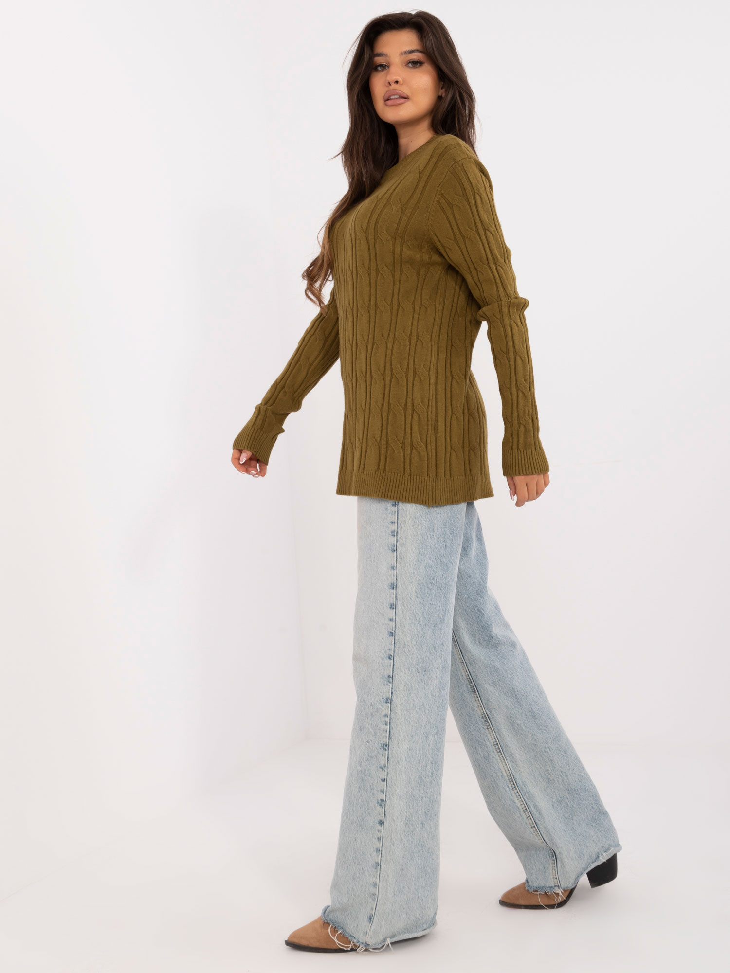 Sweter oliwkowy