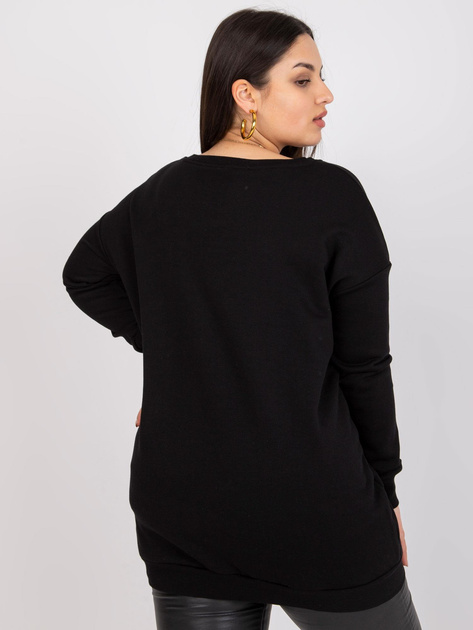 Czarna dresowa bluza plus size z aplikacją Desiree