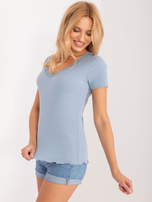 Hurt Szaro-niebieska bluzka z koronką SUBLEVEL