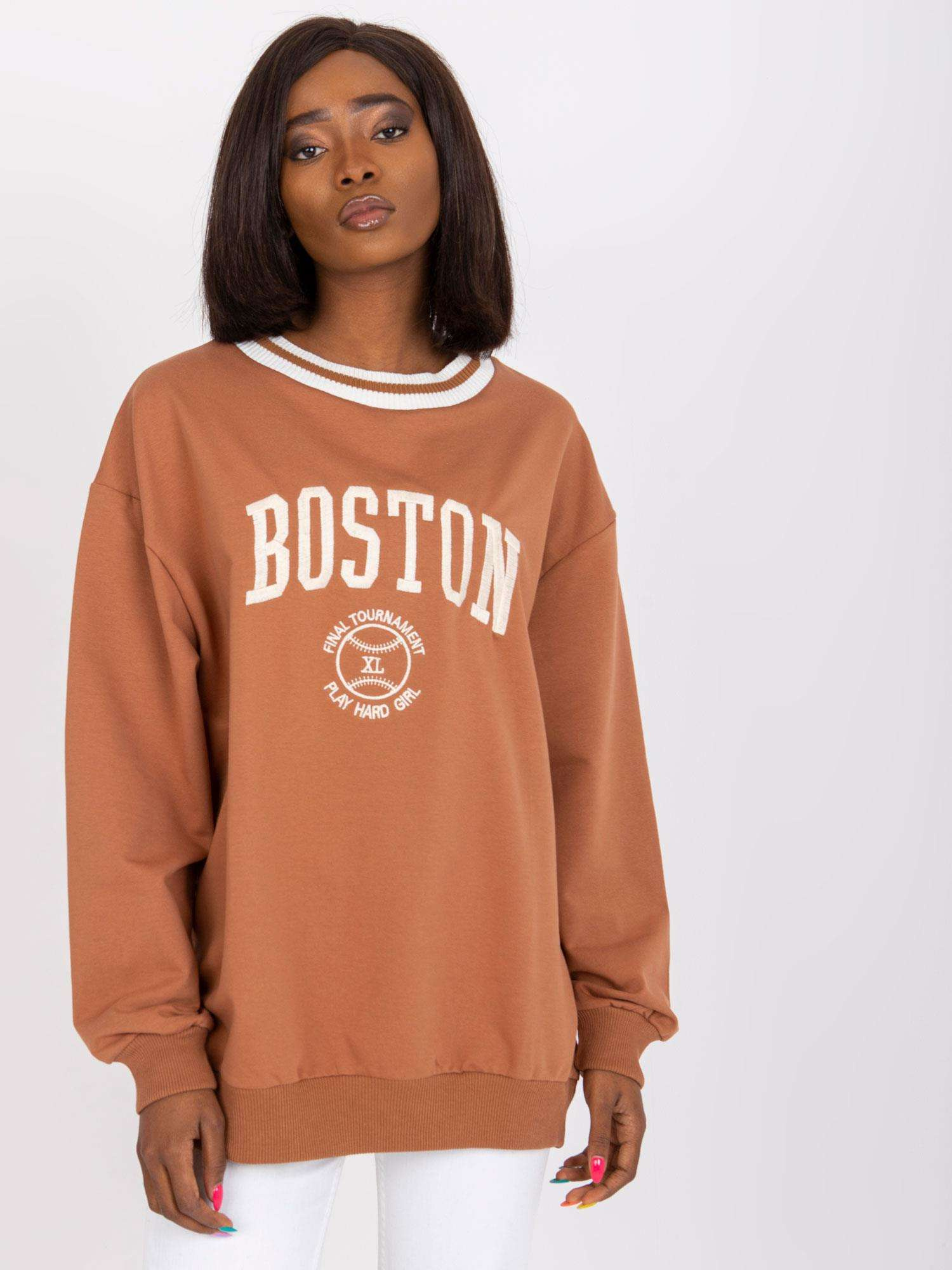 Jasnobrązowa dresowa bluza oversize Louna 