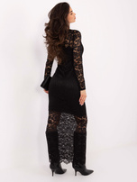 Czarna maxi sukienka z koronką RUE PARIS  