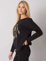 Czarna bluzka z nadrukiem Jackson RUE PARIS