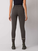 Ciemne khaki spodnie dresowe z nadrukiem Larissa