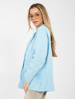 Jasnoniebieska jeansowa marynarka oversize RUE PARIS  