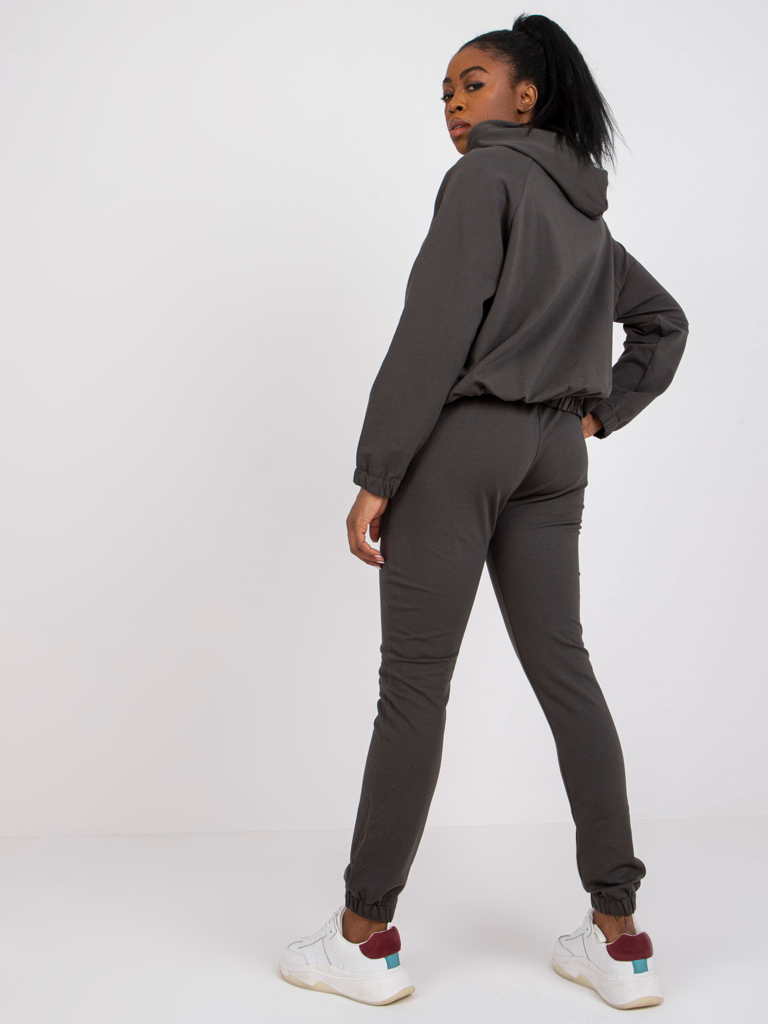 Khaki sweatshirt set with sweatshirt and pants Natela