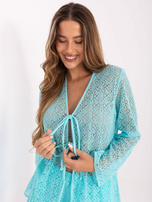 Miętowy damski komplet na lato