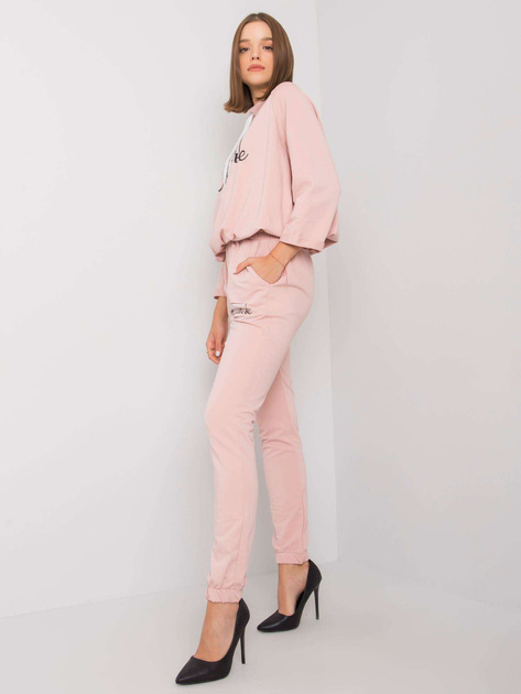 Brudnoróżowy komplet z aplikacjami Martille