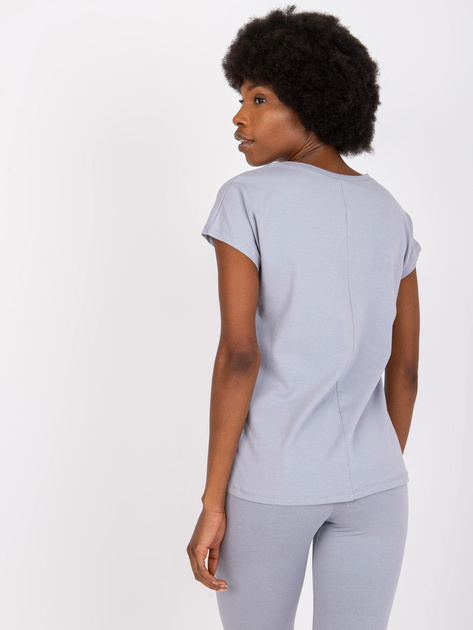 Szary t-shirt damski na co dzień Arlette