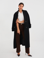 Brązowe dresowe spodnie w eleganckim stylu RUE PARIS 