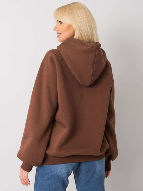 Brązowa ocieplana bluza dresowa Dina