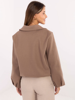 Ciemnobeżowa kurtka balloon z kieszeniami RUE PARIS 