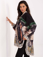 Czarna damska koszula z dłuższym tyłem RUE PARIS 