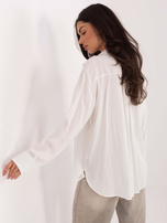 Biała rozpinana koszula z wiskozy 