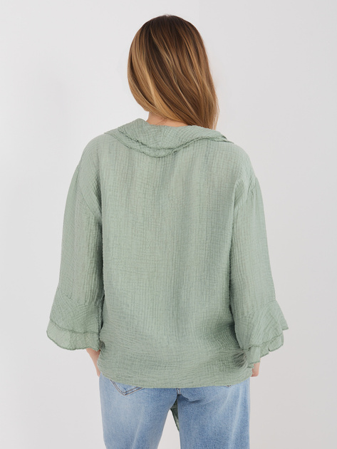 Khaki rozpinana koszula na lato