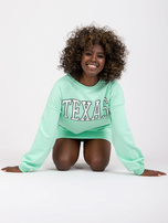 Miętowa długa bluza dresowa Poppy