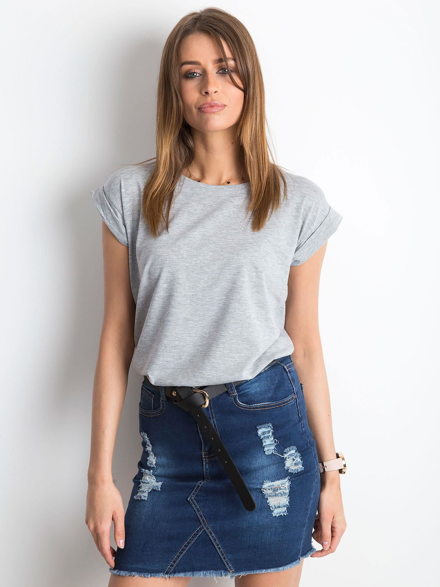 Szary damski t-shirt basic Revolution