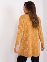 Hurtownia Camelowy damski kardigan we wzory