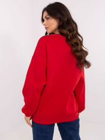 Hurt Czerwona bluza bez kaptura z napisem Boston