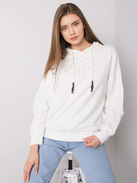 Ecru bluza z kapturem Nellie