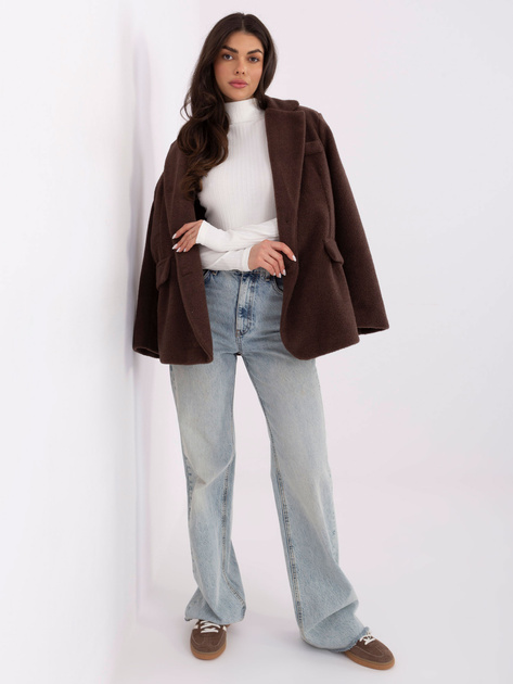 Ecru dopasowana bluzka basic w prążek RUE PARIS