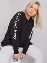 Czarna tunika dresowa plus size Parma