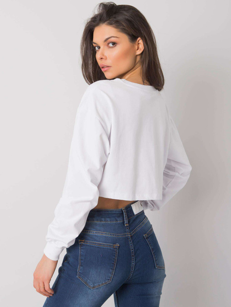 Biała krótka bluzka basic Simeona