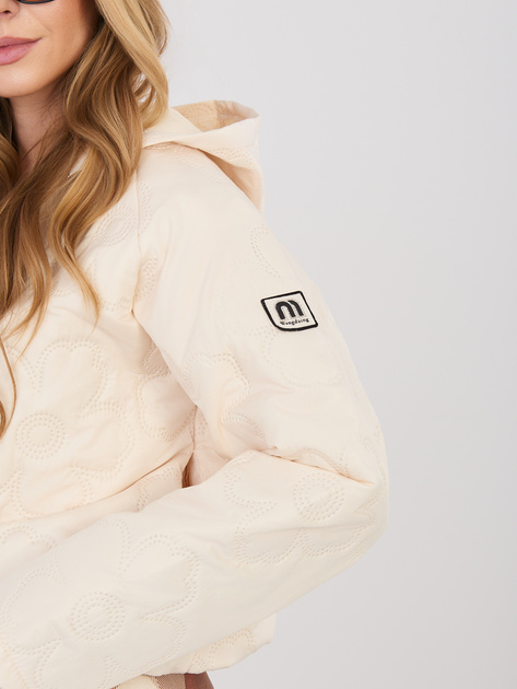 Jasnobeżowa kurtka z kwiatowym pikowaniem RUE PARIS