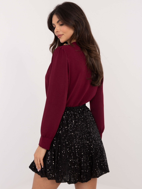 Hurtownia Czarna mini spódnica bombka z cekinami