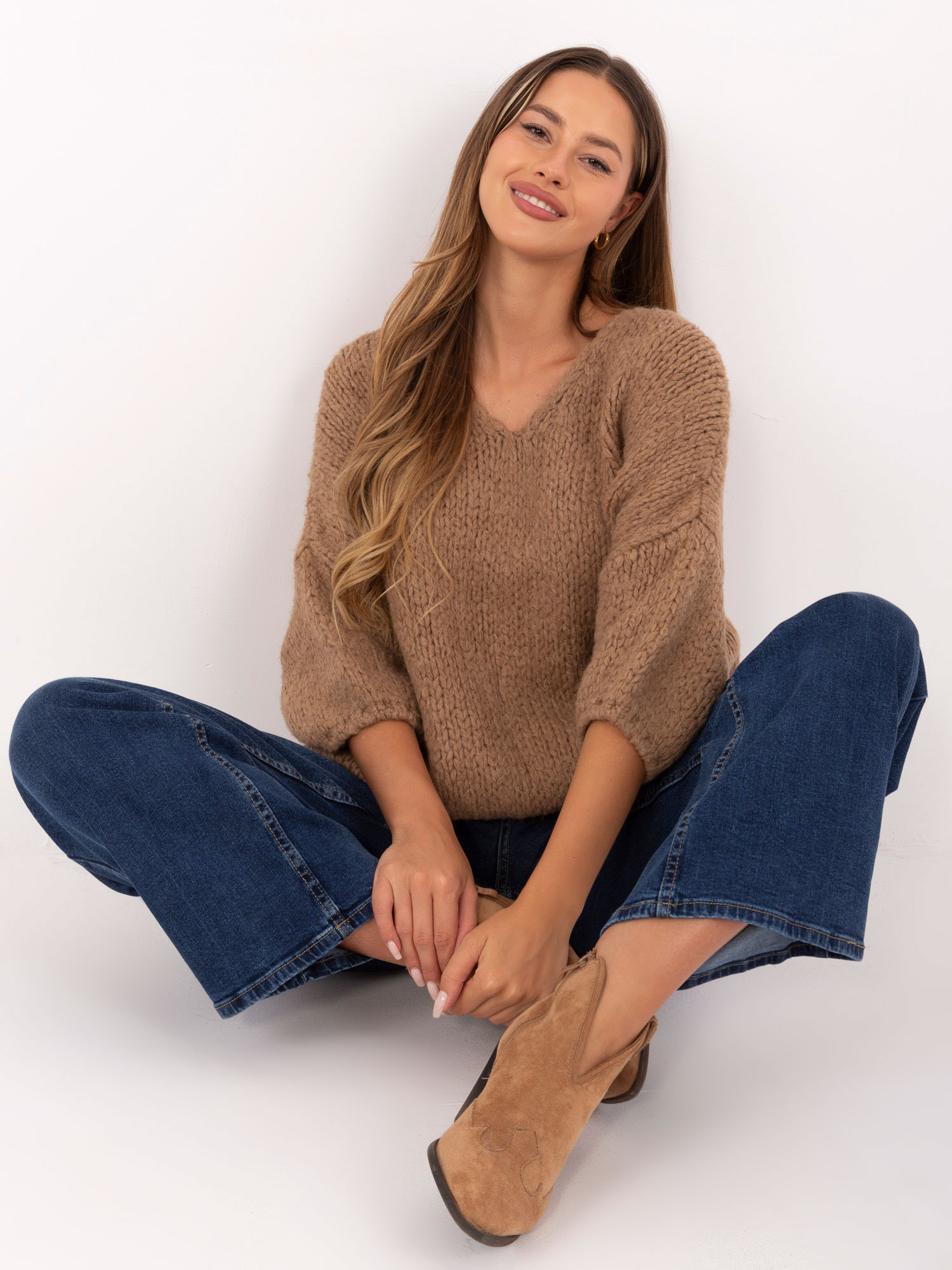 Sweter camelowy