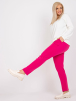 Ecru bawełniana bluzka plus size z długim rękawem Hailey