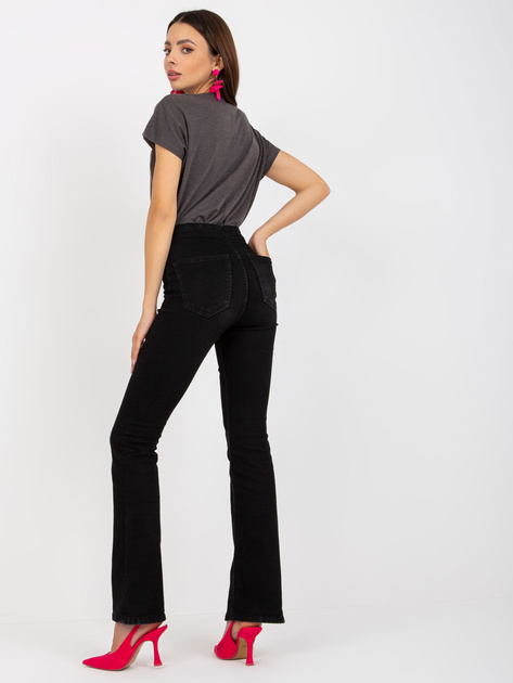 Hurt Ciemnoszary melanżowy t-shirt basic z krótkim rękawem