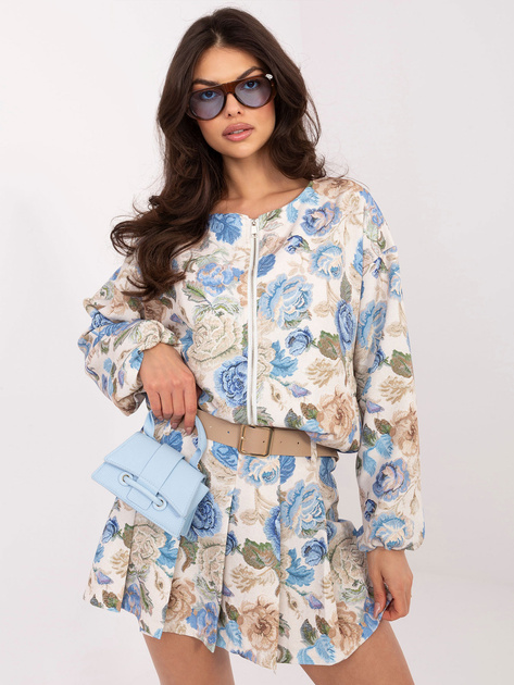 Niebieskie spódnico-szorty z plisowaniem