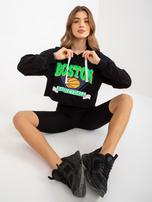 Hurt Czarny komplet casualowy z szortami typu kolarki