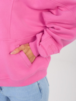 Ciemnoróżowa bluza z suwakiem u góry NATURAL SIDE