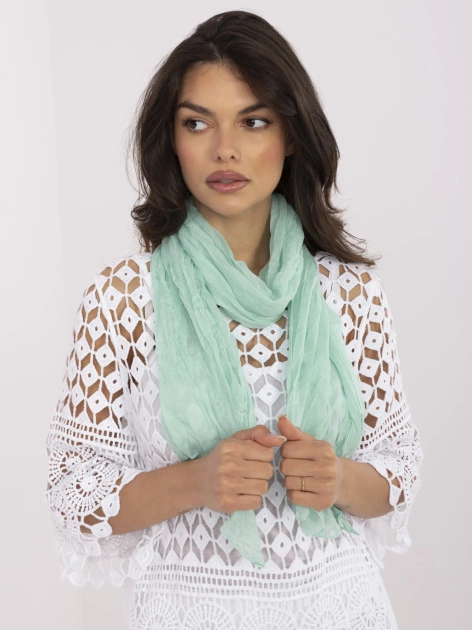 Miętowa damska chusta z wiskozy