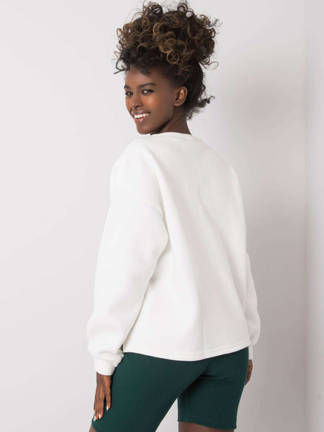 Ecru-zielona dresowa bluza z napisem